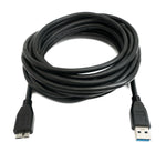 USB 3.0 Kabel 5 m Micro B Stecker zu Typ A Stecker in Schwarz | System-S