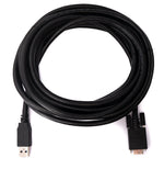 USB 3.0 Kabel 5 m Micro B Stecker zu Typ A Stecker Schraube in Schwarz | System-S