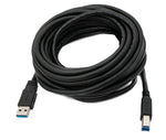USB 3.0 Kabel 8 m Typ B Stecker zu A Stecker in Schwarz | System-S