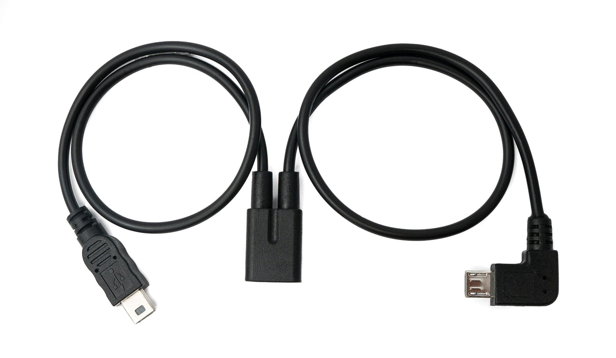 USB 3.1 Kabel 30 cm Mini B Buchse zu Stecker & Micro B Stecker Winkel Schwarz | System-S
