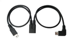 USB 3.1 Kabel 30 cm Mini B Buchse zu Stecker & Micro B Stecker Winkel Schwarz | System-S