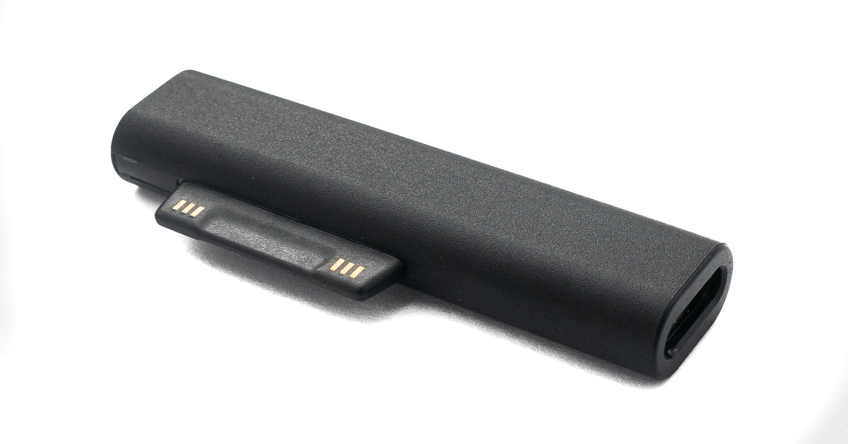 USB 3.1 Lade Adapter Typ C Stecker für Microsoft Surface magnetisch LED Schwarz | System-S