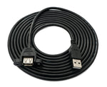 USB 2.0 Kabel 3 m Typ A Stecker zu Buchse Schraube in Schwarz | System-S