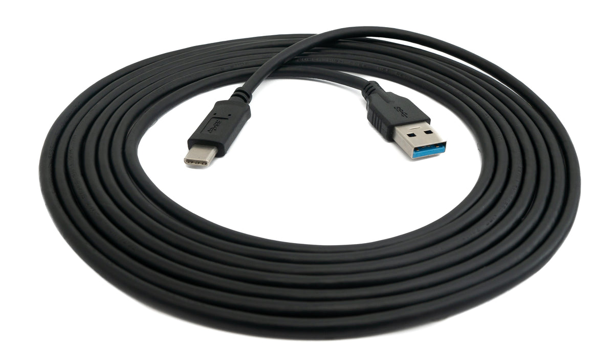 USB 3.1 Kabel 300 cm Typ C Stecker zu 3.0 Typ A Stecker in Schwarz | System-S