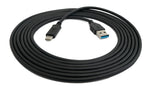 USB 3.1 Kabel 300 cm Typ C Stecker zu 3.0 Typ A Stecker in Schwarz | System-S