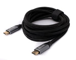USB 3.1 Gen 2 100W Kabel 2 m Typ C Stecker zu Stecker geflochten in Schwarz | System-S