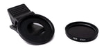 ND8 Linse 37 mm Neutraldichte Grau Filter mit Clip für Smartphones in Schwarz | System-S