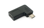 USB 3.1 Adapter Typ C Buchse zu 2.0 Micro B Stecker Winkel Links | System-S