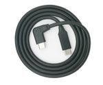 USB 3.1 Kabel 100 cm Typ C Stecker zu Stecker Winkel in Schwarz | System-S