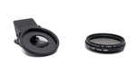 ND Vario Filter 37 mm 2 bis 400 Grau Linse mit Clip für Smartphones in Schwarz | System-S