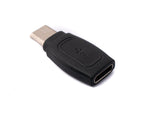 USB 3.1 Adapter Typ C Buchse zu Stecker Kabel in Schwarz | System-S