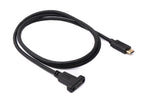 USB 3.1 Kabel 100 cm Typ C Stecker zu Buchse Schraube in Schwarz | System-S