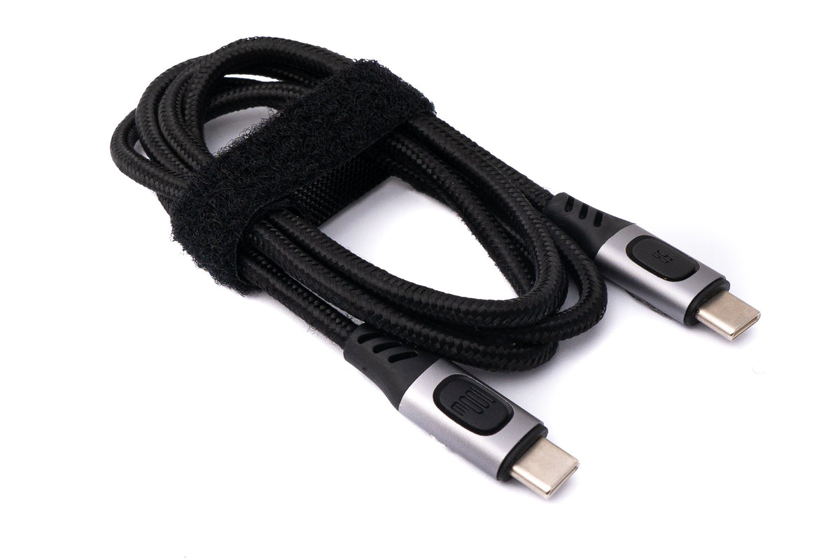 USB 3.1 Gen 2 Kabel 100 cm Typ C Stecker zu Stecker geflochten | System-S
