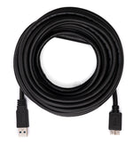 USB 3.0 Kabel 8 m Micro B Stecker zu Typ A Stecker in Schwarz | System-S