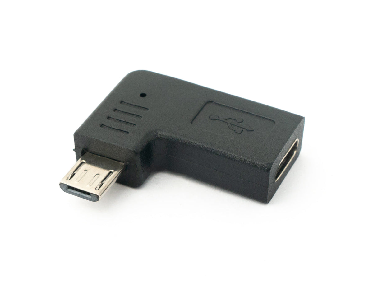 USB 3.1 Adapter Typ C Buchse zu 2.0 Micro B Stecker Winkel  Rechts | System-S