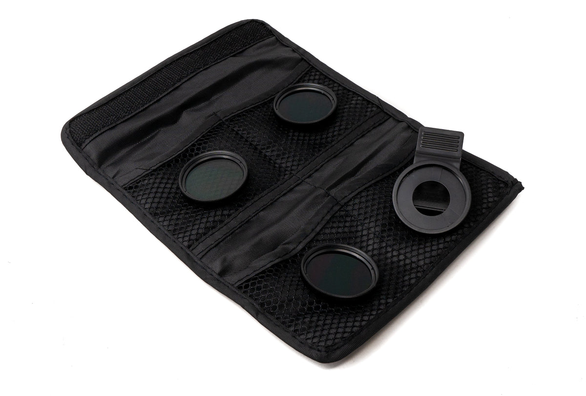 ND Linse Set Neutraldichte Filter Graufilter Kit mit Clip Tasche in Schwarz | System-S