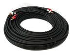 Cinch 2 RCA Kabel 20 m Stecker zu Stecker Stereo AV in Schwarz | System-S