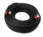 Cinch 2 RCA Kabel 30 m Stecker zu Stecker Stereo AV in Schwarz | System-S