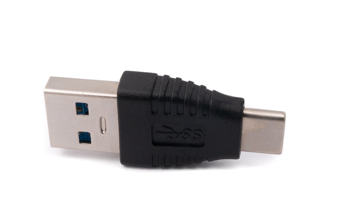 USB 3.1 Adapter Typ C Stecker zu 3.0 Typ A Stecker Kabel in Schwarz | System-S