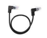 LAN Kabel 25 cm RJ45 8P8C STP Cat6 Stecker zu Stecker Winkel Schwarz | System-S
