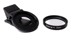 Makro Linse +1 Zoom Close Up Filter mit Clip in Schwarz | System-S