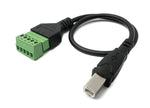 USB 2.0 Kabel 30cm Typ B Stecker zu 5 polig Leiterplattenstecker Schwarz | System-S