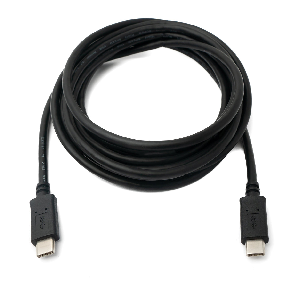 USB 3.1 Kabel 3 m Typ C Stecker zu Stecker in Schwarz | System-S