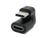 USB 3.1 U Turn 180° Adapter Typ C Buchse zu Stecker Kabel in Schwarz | System-S