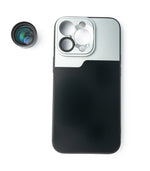 Zoom Linse 3x Tele Objektiv Filter mit Hülle in Schwarz für iPhone 13 Pro | System-S