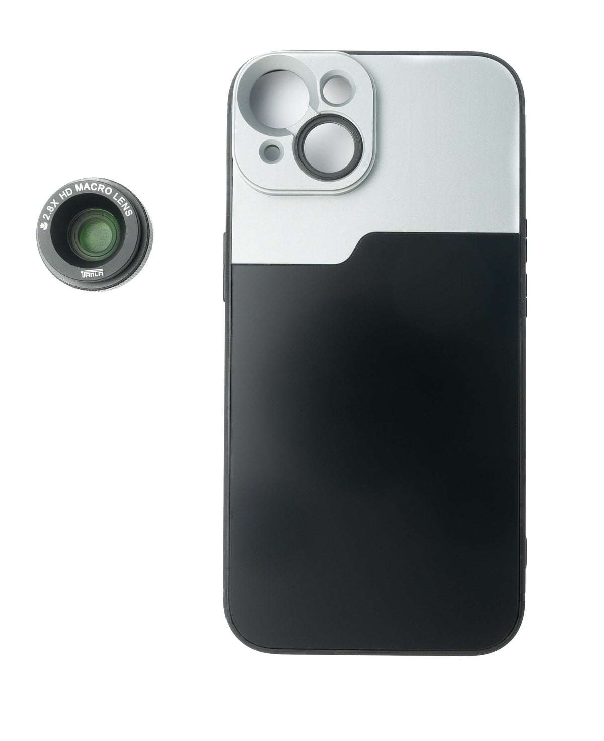 Makro Linse 2.8x HD Filter mit Hülle in Schwarz für iPhone 13 | System-S