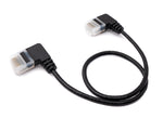 LAN Kabel 25 cm RJ45 8P8C STP Cat6 Stecker zu Stecker Winkel Schwarz | System-S