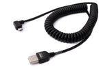 USB 2.0 Kabel 200 cm Typ A Stecker zu Micro B Stecker Spirale Winkel in Schwarz | System-S