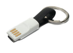 USB 3.1 Schlüssel Anhänger Kabel 10cm Typ C Stecker zu 2.0 Typ A Stecker Schwarz | System-S