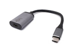 Display Port Kabel 20 cm Mini DP Buchse zu USB 3.1 Typ C Stecker in Grau | System-S