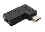 USB 3.1 Adapter Typ C Buchse zu 2.0 Micro B Stecker Winkel  - Rechts | System-S