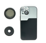 ND Vario Filter 37 mm 2 bis 4000 Neutraldichte mit Hülle für iPhone 13 Mini | System-S