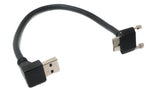 USB 3.0 Kabel 30 cm Micro B Stecker zu A Stecker Schraube Winkel | System-S