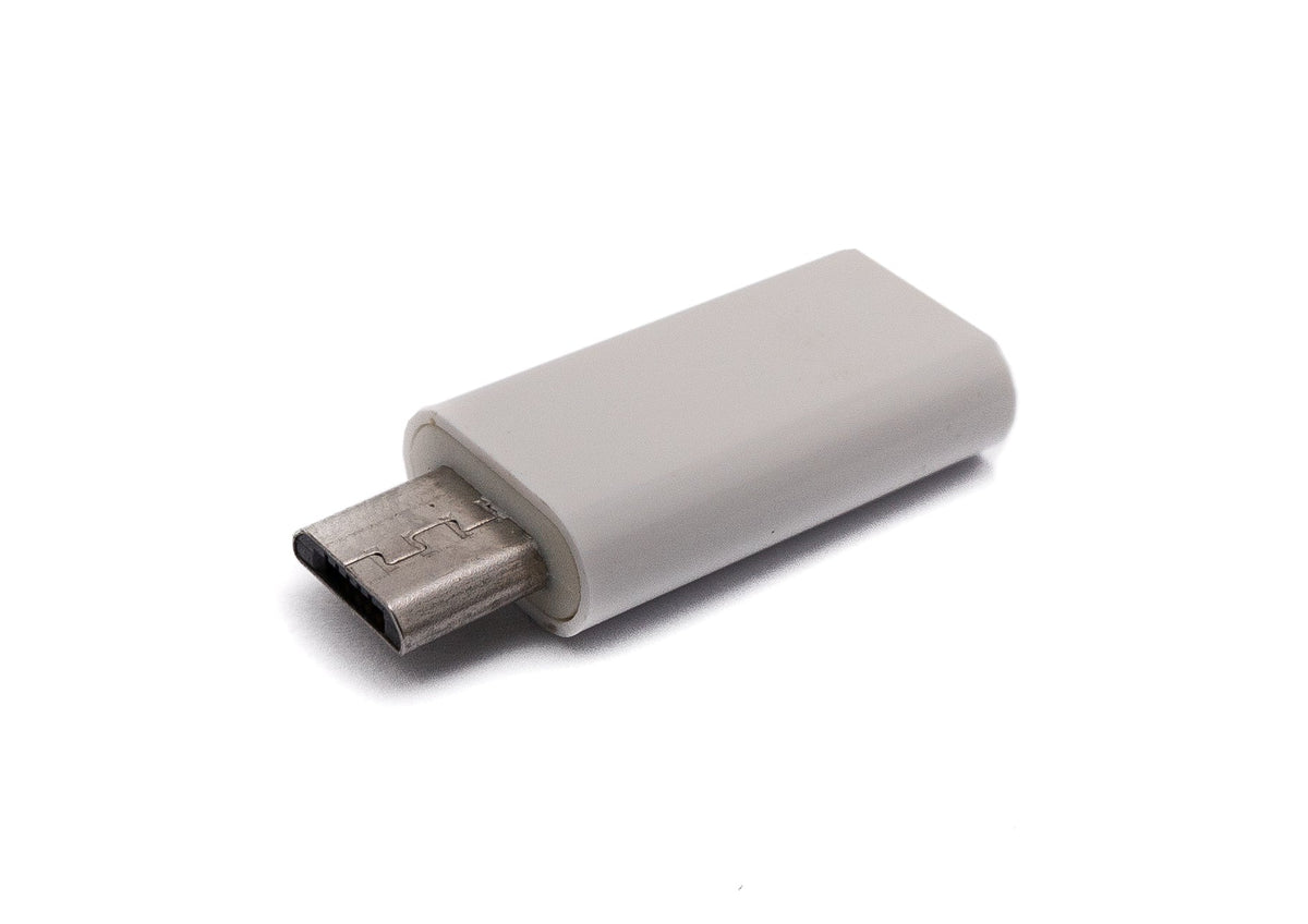USB 3.1 Adapter Typ C Buchse zu 2.0 Micro B Stecker Kabel in Weiß | System-S