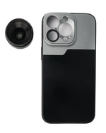 Makro Linse 1.1x bis 2.8x Filter mit Hülle in Schwarz für iPhone 13 Pro | System-S