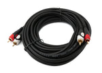 Cinch 2 RCA Kabel 5 m Stecker zu Stecker Stereo AV in Schwarz | System-S
