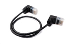 LAN Kabel 25 cm RJ45 8P8C STP Cat6 Stecker zu Stecker Winkel Schwarz | System-S