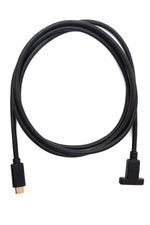 USB 3.1 Kabel 180 cm Typ C Stecker zu Buchse Schraube in Schwarz | System-S