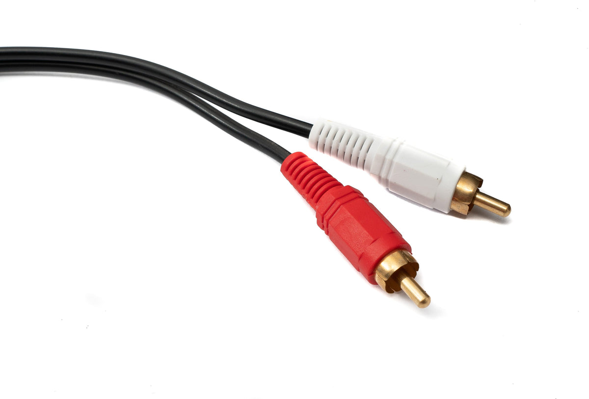 Cinch 2 RCA Kabel 10 m Stecker zu Stecker Stereo AV in Schwarz | System-S