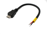 USB 2.0 Kabel 10 cm Micro B Stecker zu 2x offene Kabelenden für Raspberry Pi | System-S