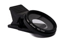 UV Filter 37 mm unbeschichtet Slim Linse mit Clip für Smartphones in Schwarz | System-S