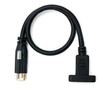 USB 3.1 Kabel 30 cm Typ C Stecker zu Buchse Schraube Adapter in Schwarz | System-S