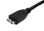 USB 3.0 Kabel 5 m Micro B Stecker zu Typ A Stecker in Schwarz | System-S