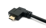 USB 3.1 Kabel 60 cm Typ C Stecker zu Buchse Schraube Winkel in Schwarz | System-S