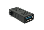 USB 3.0 Adapter Typ A Buchse zu Buchse Kabel in Schwarz | System-S