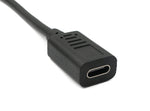 USB 3.1 Kabel 30 cm Typ C Stecker zu Buchse Winkel Adapter in Schwarz | System-S